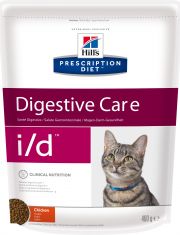 Prescription Diet i/d Feline высоко усваиваемый рацион, созданный специально для поддержания здоровья кошек с расстройствами пищеварения