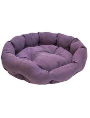 Лежанка для животных Дарэлл Облако-Бархат №4 овальный с бортами и подушкой 73*56*23 см