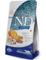 Сухой корм для кошек Farmina N&D OCEAN Cod, Spelt, Oats & Orange с треской, спельтой, овсом и апельсином, низкозерновой