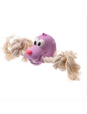 Игрушка для собак Pet Line Собака с канатом, латексная