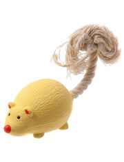 Игрушка для собак Pet Line Мышь с канатным хвостом, латексная