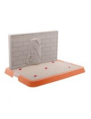 Туалет для собак Pet Line со стенкой, малый, коричневый