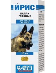 Капли глазные для кошек и собак АВЗ Ирис антибактериальные