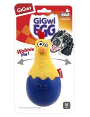 Игрушка для собак GiGwi Egg Цыпленок-неваляшка с пищалкой