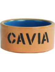 Миска керамическая для морской свинки бежево-голубая