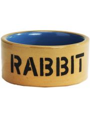 Миска для кролика Beeztees керамическая, бежево-голубая