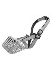 Намордник для собак Дарэлл Silver Reflex пластиковый, светоотражающий, металлик