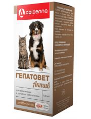 Гепатовет Актив суспензия применяемая при заболеваниях печени различной этиологии у кошек и собак