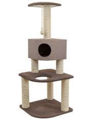 Комплекс-когтеточка для кошек Дарэлл Хайтек 3-х уровневый, угловой с домиком