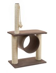 Когтеточка для кошек Дарэлл Хайтек 2-х-уровневая с подвесным тоннелем