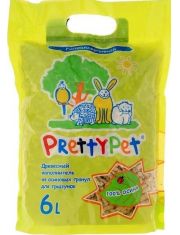 Наполнитель для грызунов и птиц PrettyCat древесный из осиновых гранул