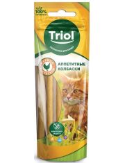 Лакомство для кошек Triol Аппетитные колбаски из курицы с треской