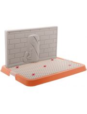 Туалет для собак Pet Line со стенкой, большой, коричневый