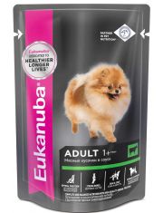 Влажный корм для собак Eukanuba Adult с говядиной в соусе
