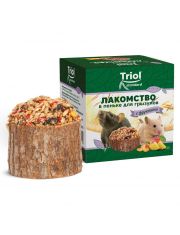 Лакомство для мелких грызунов Triol в пеньке с фруктами