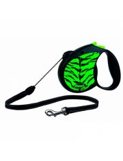 Рулетка для собак Flexi Safari Tiger трос, зеленая