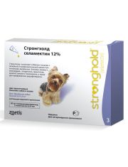 Капли для собак Zoetis Стронгхолд мелких пород от 2,5 до 5 кг комплексный противопаразитарный препарат широкого спектра действия