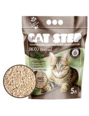 Наполнитель для кошачьего туалета Cat Step Wood Original растительный, комкующийся