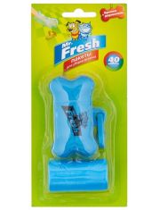 Пакеты для уборки за собаками Mr.Fresh с брелоком-держателем
