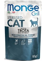 Влажный корм для кошек Monge Cat Grill Trota Sterilised стерилизованных Итальянская форель