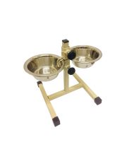 Стойка для животных Данко разборная с двумя мисками и фиксатором