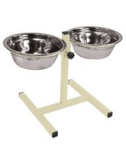 Стойка для животных Данко разборная с двумя мисками 2*0,5л h20см