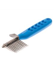 Колтунорез для собак Pet Line DeLight боковой мини, 11 лезвий, прямой, синяя ручка