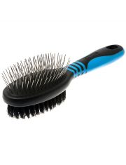 Щетка для кошек и собак Pet Line DeLight с натуральной щетиной, двухсторонняя