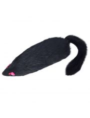 Игрушка для кошек Triol Мышь черная с пищалкой из натурального меха