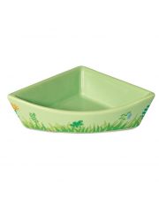 Миска керамическая для мелких животных Triol Полянка, угловая, керамика