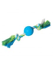 Игрушка для собак Triol Мяч с веревкой из термопластичной резины