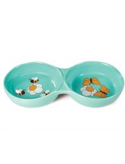 Миска для животных Triol Лето двойная, керамическая