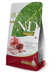 Сухой корм для котят Farmina N&D PRIME Chicken & Pomegranate Kitten беременных и лактирующих кошек с курицей и гранатом, беззерновой
