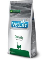 Сухой диетический корм для кошек Farmina Vet Life Obesity снижение веса при ожирении