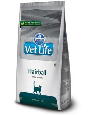 Сухой диетический корм для кошек Farmina Vet Life Hairball выведение шерсти из кишечника