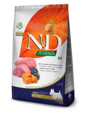 N&D PUMKIN Lamb & blueberry Adult Mini беззерновой корм для взрослых собак мелких пород с ягненком, тыквой и черникой 