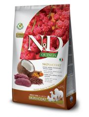 N&D QUINOA Skin & Coat Venison беззерновой корм для собак, здоровье кожи и шерсти, оленина, киноа, кокос и куркума