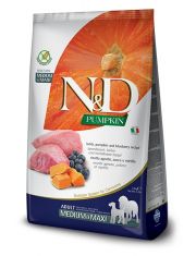 N&D PUMPKIN Lamb & Blueberry Adult Medium & Maxi беззерновой корм для взрослых собак средних и крупных пород, ягненок с черникой и тыквой