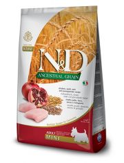 Сухой корм для собак Farmina N&D ANCESTRAL GRAIN Chicken & Pomegranate Adult Mini мини пород с курицей, спельтой, овсом и гранатом, низкозерновой