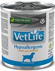 Консервы диетические для собак Farmina Vet Life Hypoallergenic Fish and Potato с рыбой и картофелем при пищевой аллергии или пищевой непереносимости