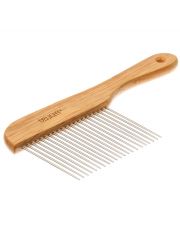 Расческа для кошек и собак Pet Line DeLight длиннозубая на деревянном основании