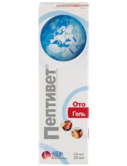 Следство для ушей кошек и собак Пептивет Ото гель, лечения наружных отитов