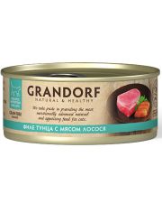 Консервы для кошек GRANDORF Филе тунца с лососем