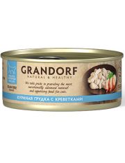 Консервы для кошек GRANDORF Куриная грудка с креветками