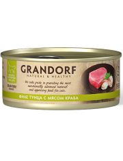 Консервы для кошек GRANDORF Филе тунца с мясом краба