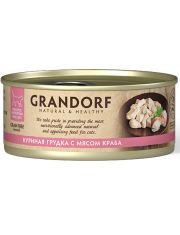Консервы для кошек GRANDORF Куриная грудка с мясом краба