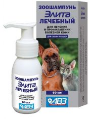 Шампунь для кошек и собак АВЗ Элита лечение и профилактика кожных заболеваний