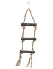 Лестница для птиц Trixie веревочная с деревянными перекладинами, малая