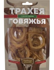 Трахея говяжья для собак Деревенские лакомства с мясом курицы