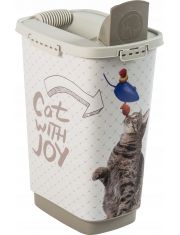 Контейнер для сухого корма Cody рисунок радость Кошки